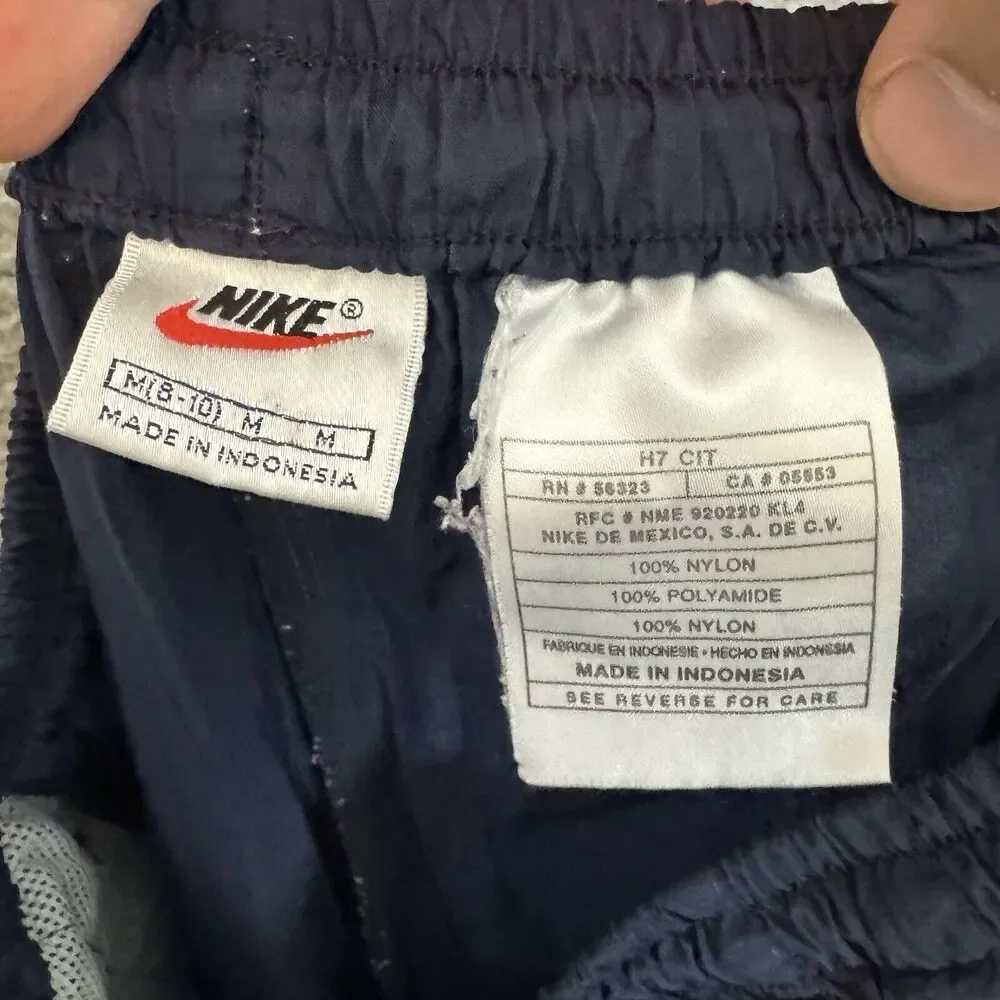 VTG Nike Pants Mens Medium Blue Track‎ Jogger Cuffed Pockets Zip Ankle
